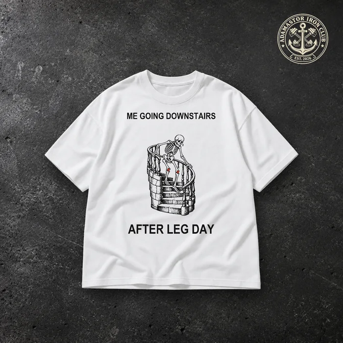 Downstairs After Leg Day — Frente