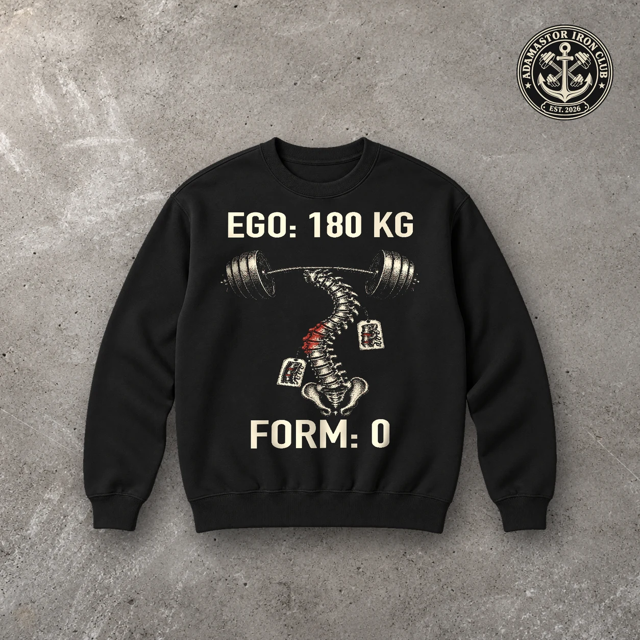 Ego: 180 kg · Form: 0 — Frente